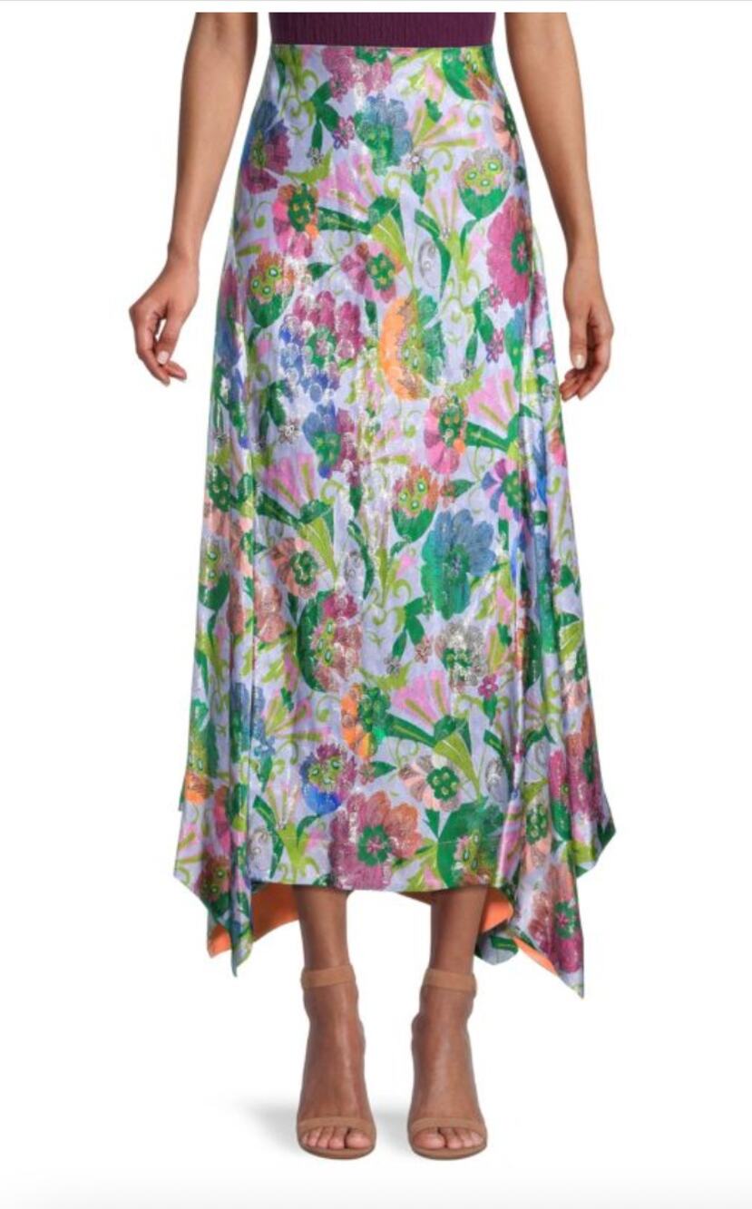 Tanya Taylor Erin Silk Blend Handkerchief Skirt. Size 0. New with Tags